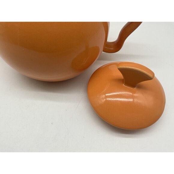 Orange MCM Teapot Made in the USA Serveware Teapots Collectible - Picture 11 of 14